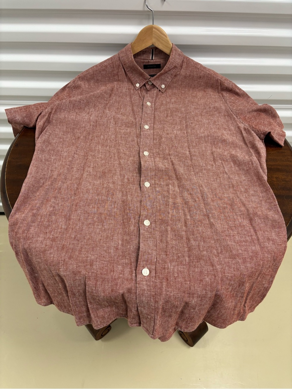RW&CO. Men's Short Sleeve Button-Down Shirt - Rust Brown